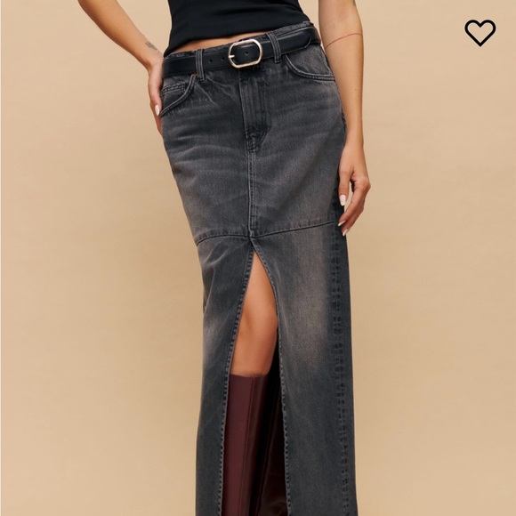 Reformation Tazz denim maxi (black) - Picture 1 of 3